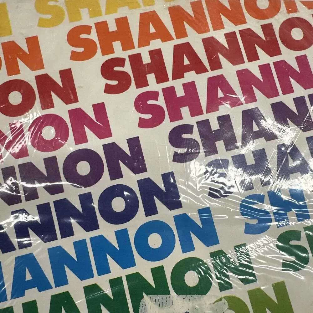Vintage 80s NIP Stravina Personalized Name SHANNON Gift Wrap Rainbow